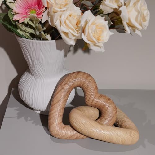 Guichifun Modern Farmhouse Heart Sculpture Decor