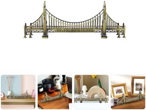 VOSAREA Golden Gate Bridge Statue 24CM Metal Decor
