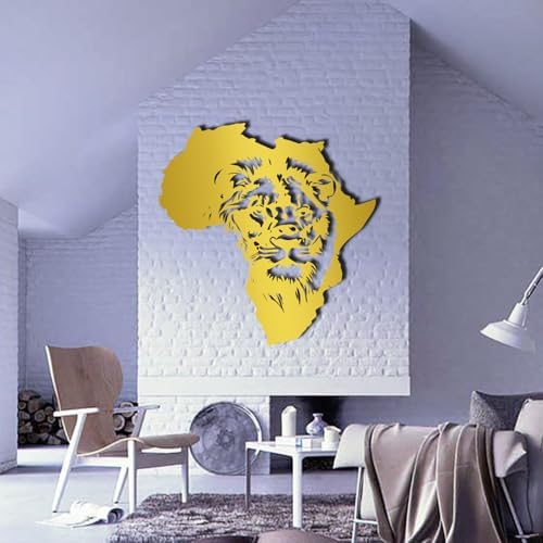 Tawinone Metal Africa Map Wall Art