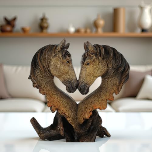 Antique Horse Tabletop Statue - 11 Inch Romantic Sculpture