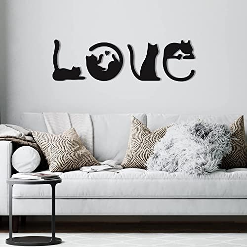 4pcs Black Cat Wall Art Love Theme Set