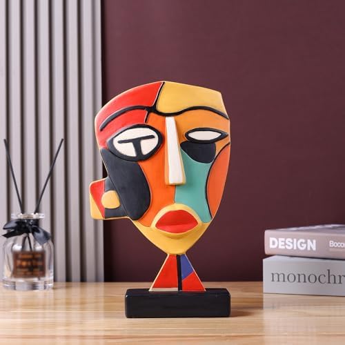 Oremn Resin Mask Abstract Sculpture Set of 3
