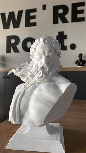 Generic Zeus Statue 10 Inch White Plastic