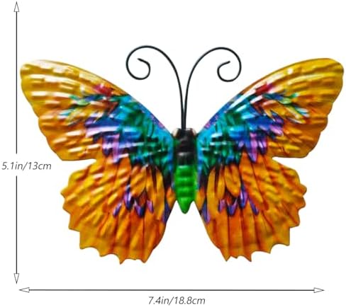 4-Pack Vibrant Metal Butterfly Wall Decor