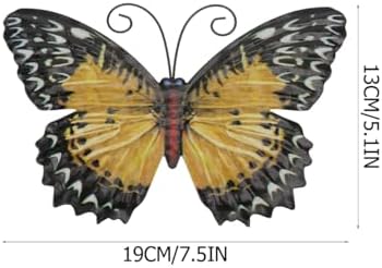ULTNICE Yellow Iron Butterfly Wall Decor