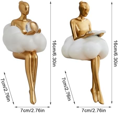 Rayberro Cloud Girl Sculpture Decor Statue