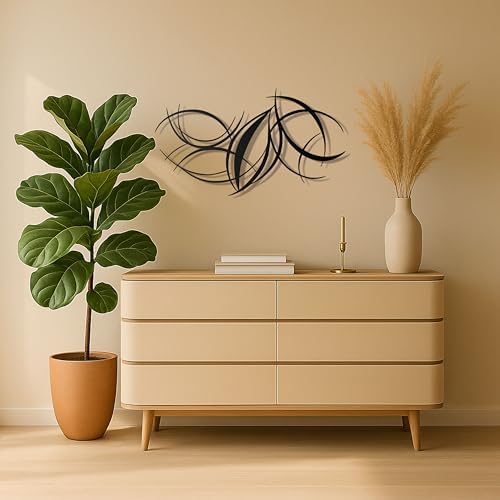 Pluviart Modern Abstract Metal Wall Art 40x23 Inch