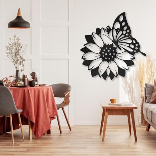 Sunflower Farmhouse Metal Wall Art - Style A