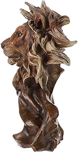 Resin Lion Head Statue Home Decor Sculpture