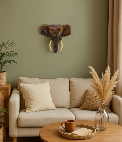 AeraVida Thai Elephant Head Wall Sculpture