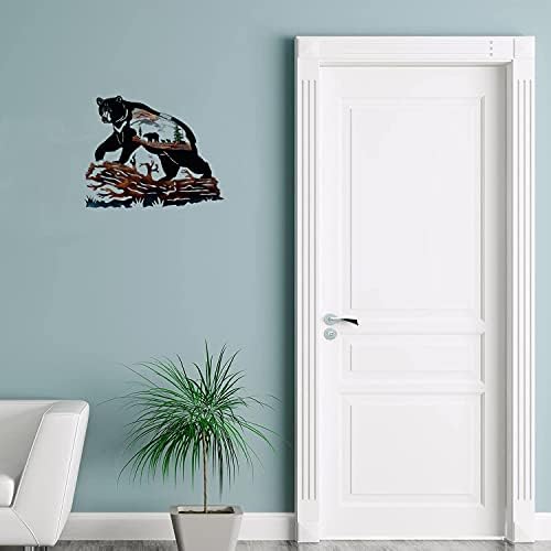 Black Bear Wall Sculpture Living Room Decor