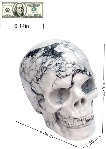 Fengshui Caishen Crystal Skull Head Sculpture