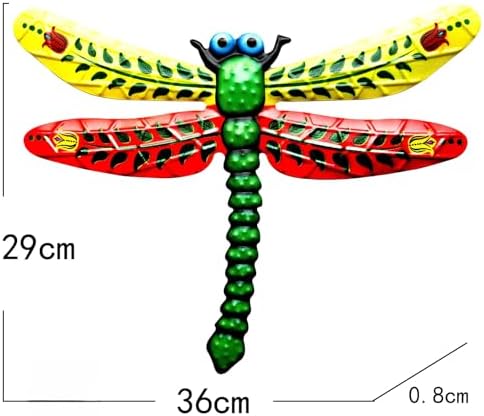 GENHAOTHREE 142 Inch Giant Metal Dragonfly Wall Decor 4 Pack