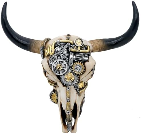 Alikiki Steampunk Cow Skull Wall Decor