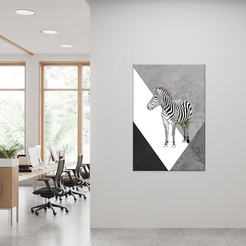 EGD Zebra Wall Art for Modern Living Room Decor