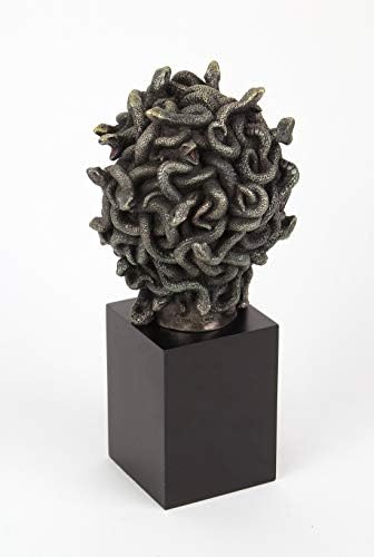 Veronese Design Medusa Head Statue on Plinth