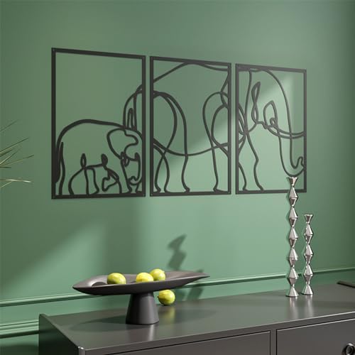 DoMyfit Elephant Metal Wall Art - Modern Decor