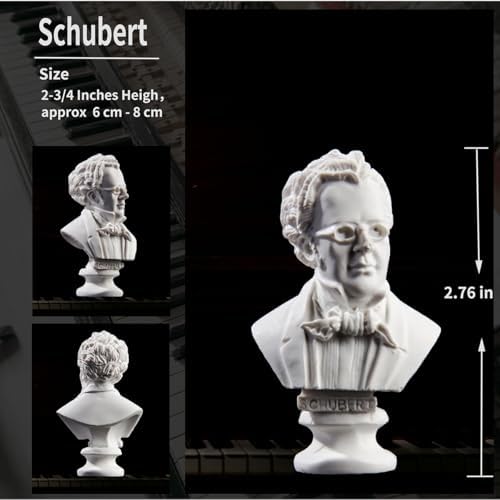 10-Piece Music Composers Bust Statue Set - Mini Resin Figurines