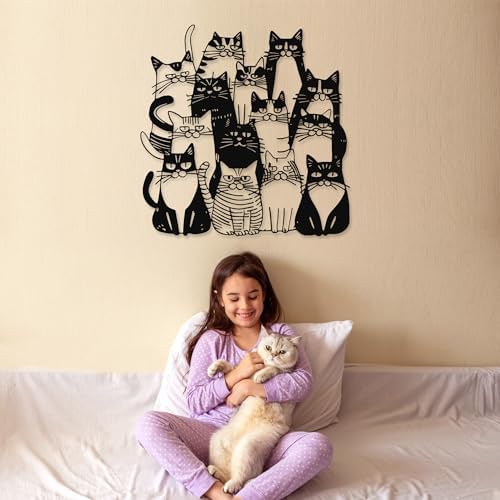 Xedatric So Many Cats Metal Wall Decor