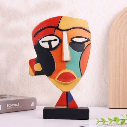 Oremn Resin Mask Abstract Sculpture Set of 3