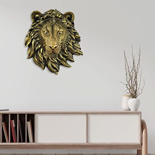 Animal Head Wall Decor Resin Lion Wall Hanging Art Sculpture