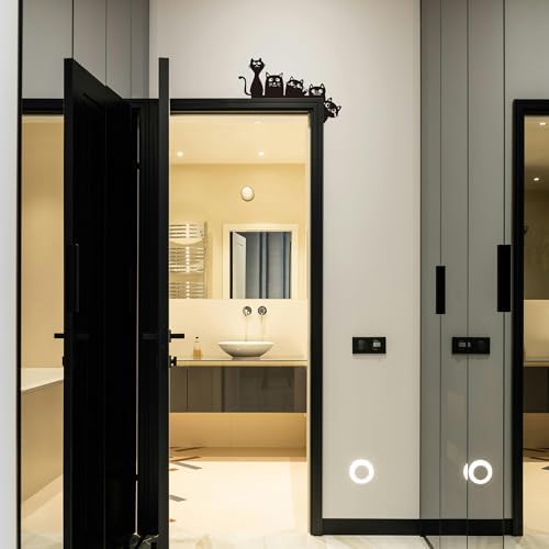 Charming Black Cat Door Frame and Wall Art