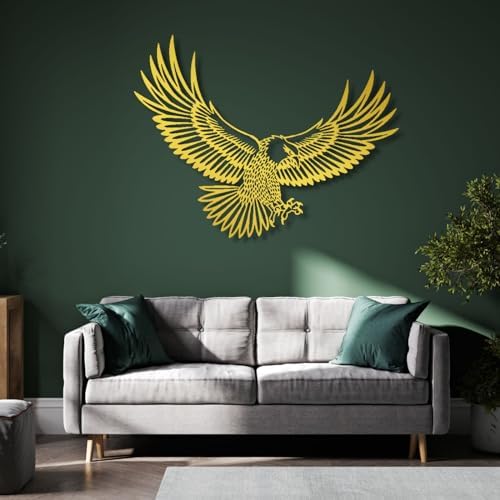 Cadeali Metal Eagle Wall Art Decor 29x22