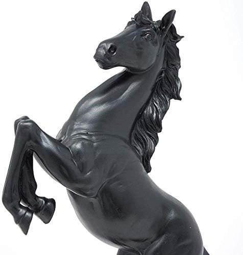 Lependor Standing Horse Resin Statue - Black