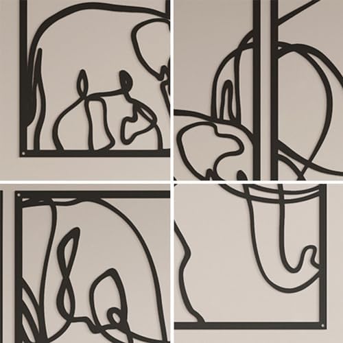 DoMyfit Elephant Metal Wall Art - Modern Decor