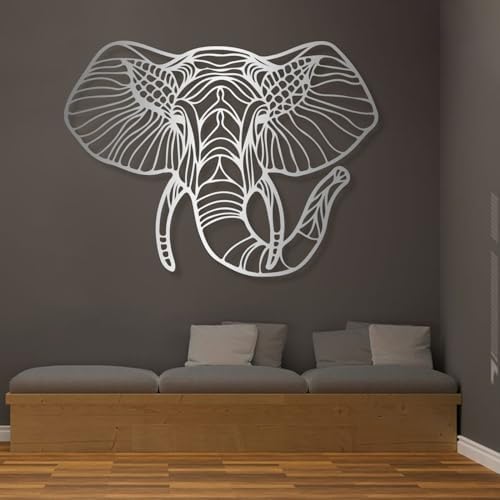 Cadeali Elephant Metal Wall Art 35x27