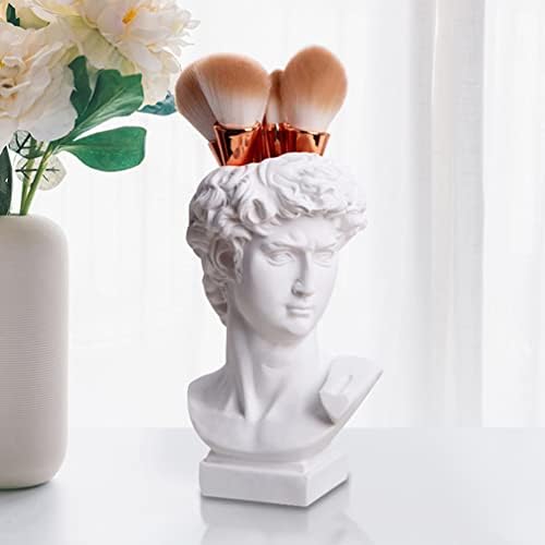 Greek David Bust Statue Resin Head Vase Office Decor