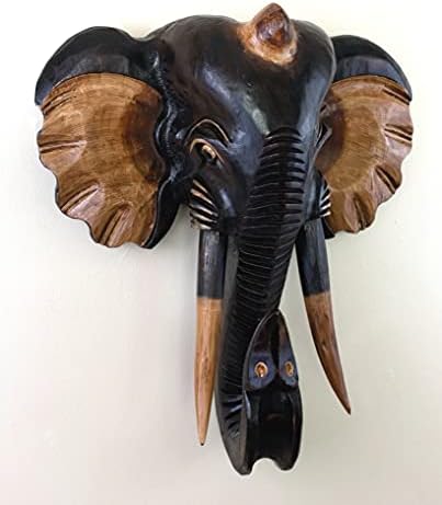 G6 Collection Exotic Wooden Elephant Wall Statue