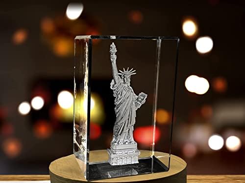 Statue of Liberty 3D Engraved Crystal Keepsake