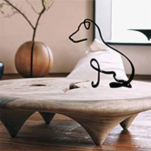 YRHSPORT Minimalist Metal Dog Sculpture Wall Art 1