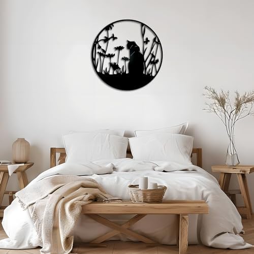 Metal Cat Wall Decor Art - Cat Silhouette for Home