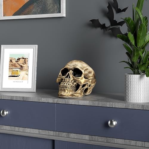 READAEER Resin Skull Statue for Home Decor and Halloween