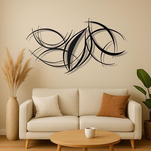 Pluviart Modern Abstract Metal Wall Art 40x23 Inch