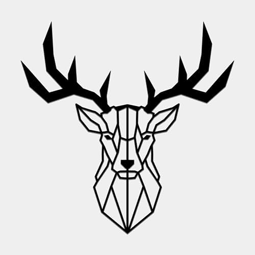 BONPERLA Geometric Deer Head Wall Art - Modern Decor
