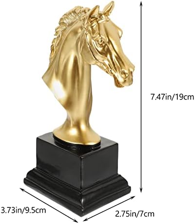 Gatuida Golden Horse Head Statue Sculpture Trophy