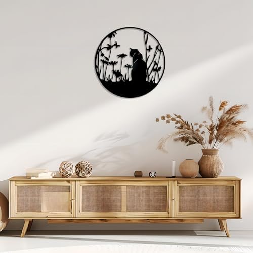 Metal Cat Wall Decor Art - Cat Silhouette for Home