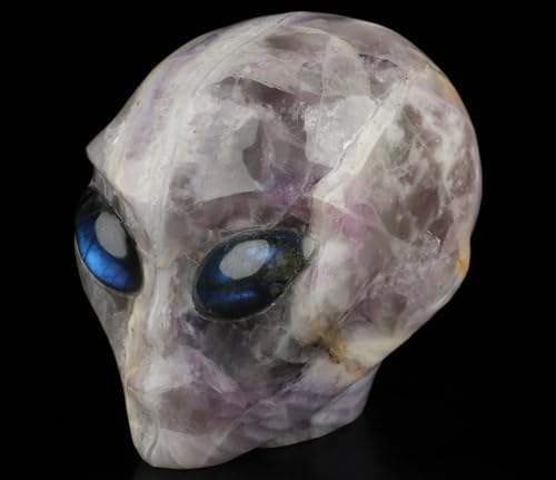 Skullis 41 Inch Fluorite Star Being Female Alien Crystal Skull Statue