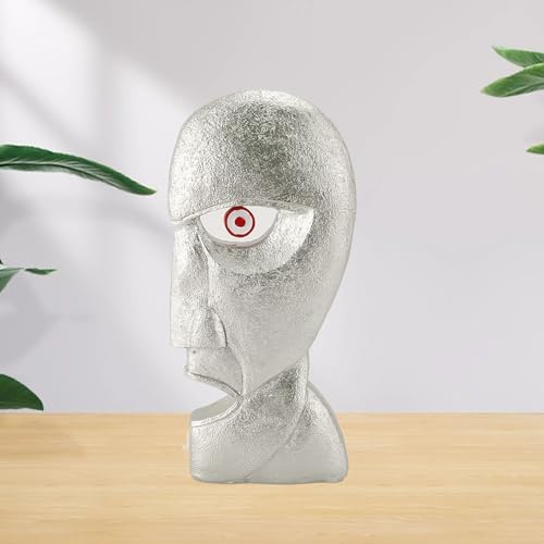 Abstract Face Figurine Hand Painted Resin Sculpture Collectible Art