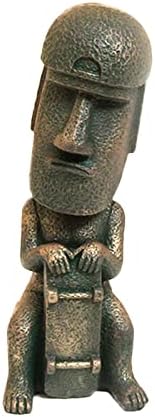 Lifexquisite Easter Island Statue Sitting Moai Figurine for Home Office and Bookshelf