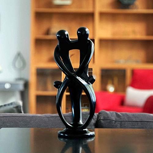 Hand Carved Soapstone Family Sculpture 10 Inch Tall