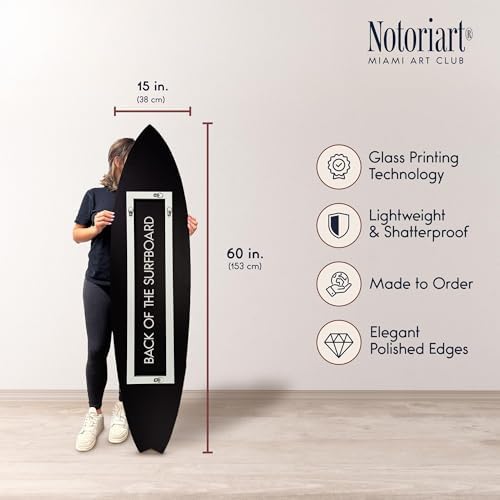 Zebra Hidden in Tropics Surfboard Acrylic Wall Art 15x60 1