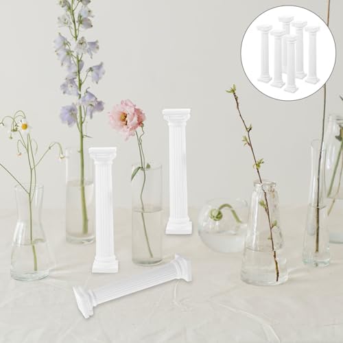 BESPORTBLE 6pcs White Roman Pillar Sculpture Home Decor DIY