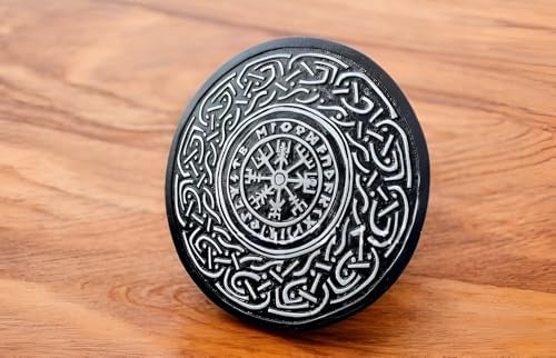 Viking Wooden Shield Wall Decor with Rune