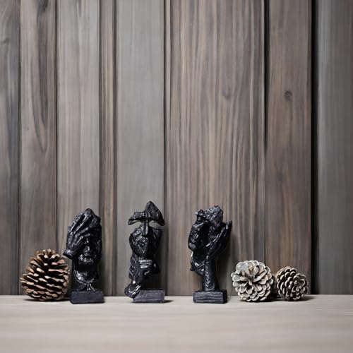 3 Piece Abstract Art Statue Set Modern Home Decor Sculptures