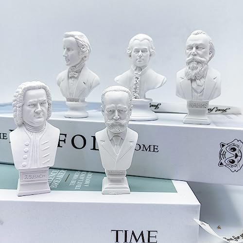10PCS Mini Musicians Bust Statue Decor Figurine