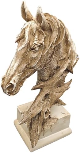 Rustic Horse Head Statue 16 Inch Home Decor